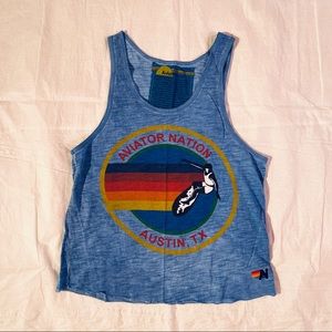 🏄‍♀️ Aviator Nation Austin Surfer Logo Women’s Slub Tank - Adult XS